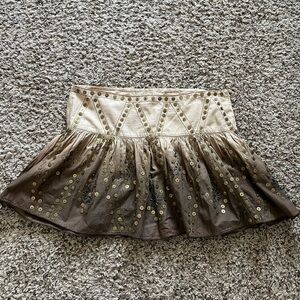 Vintage Flare Sequin Mini Skirt
